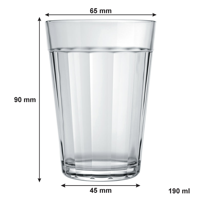 NADIR BAMBOO GLASS TUMBLER, (190ML)