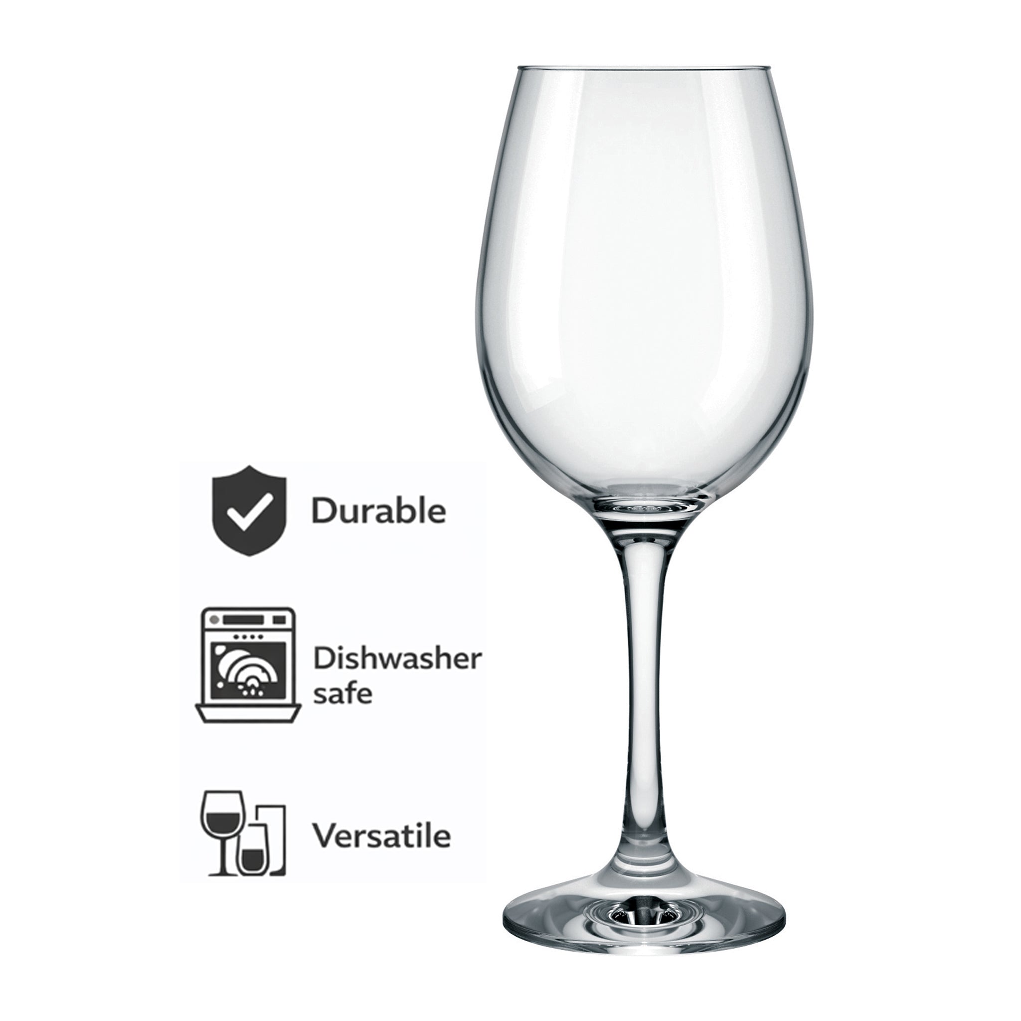 NADIR BARONE STEMMED WHITE WINE GLASS, 385ML