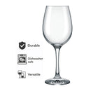 NADIR BARONE STEMMED WHITE WINE GLASS, 385ML