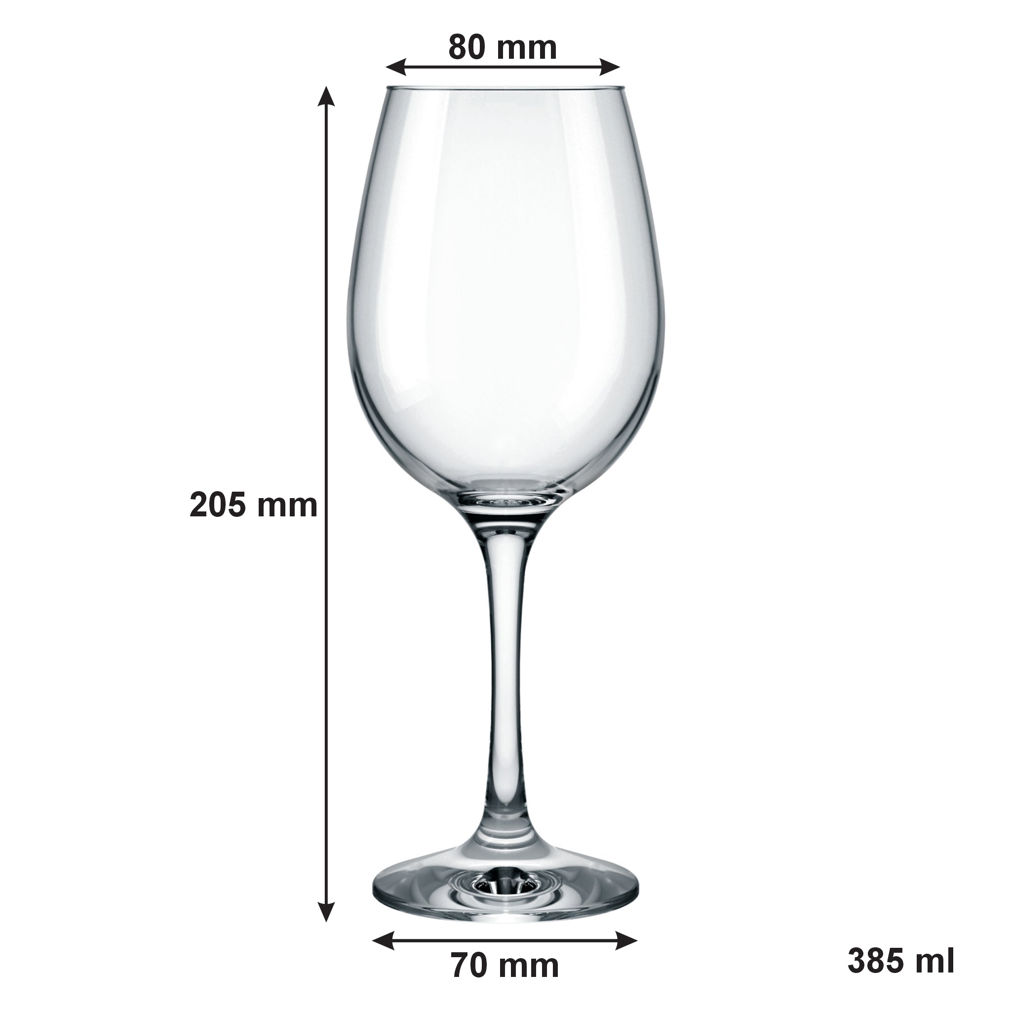 NADIR BARONE STEMMED WHITE WINE GLASS, 385ML