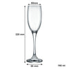 NADIR BARONE STEMMED CHAMPAGNE FLUTE, 190ML