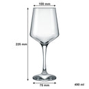 NADIR BRUNELLO STEMMED WATER GLASS, (490ML)
