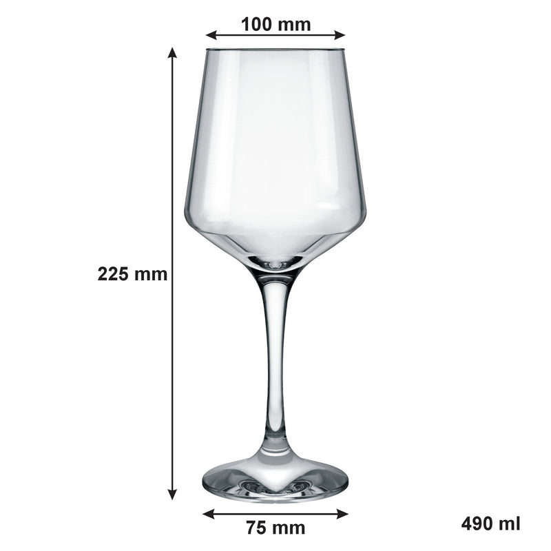 NADIR BRUNELLO STEMMED WATER GLASS, (490ML)