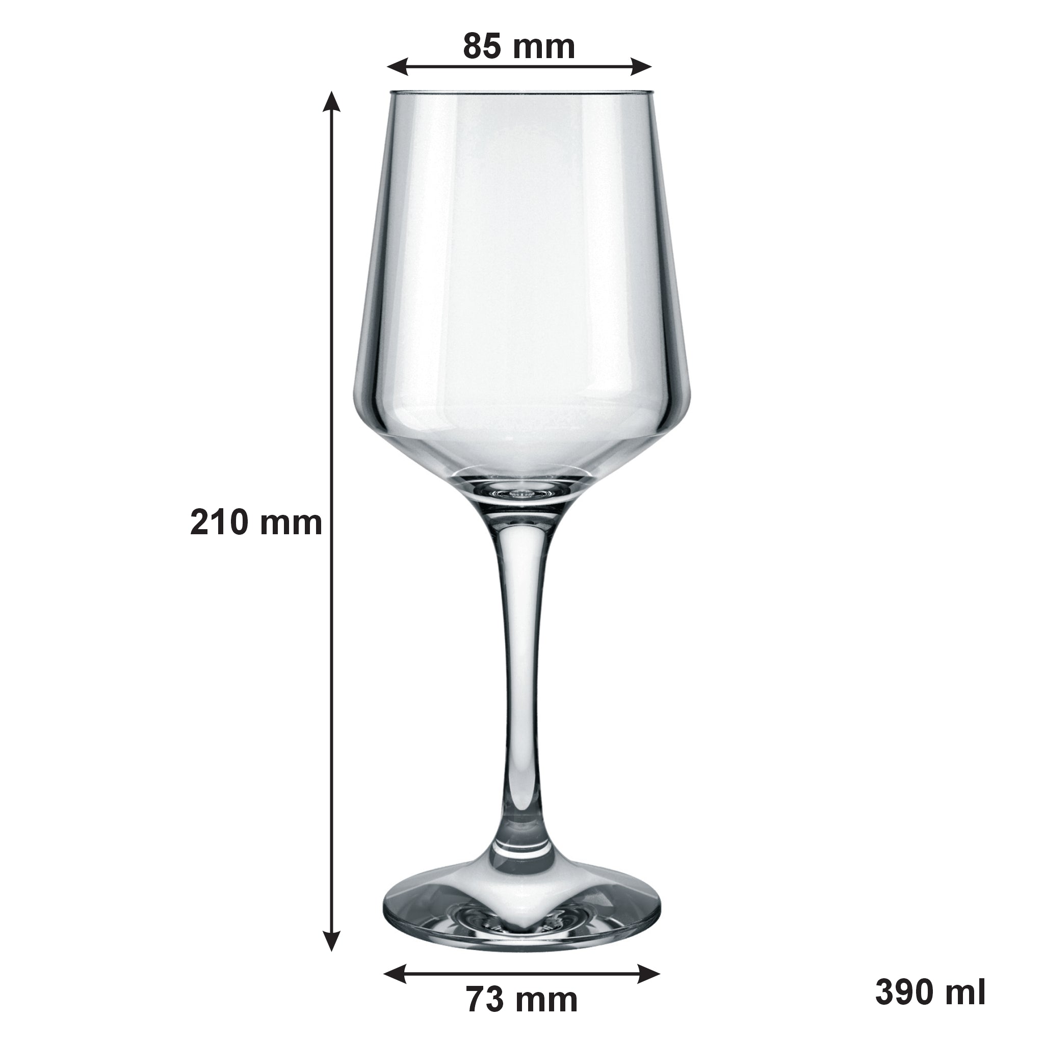 NADIR BRUNELLO STEMMED WINE GLASS, 390ML