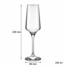 NADIR BRUNELLO STEMMED CHAMPAGNE FLUTE, (225ML)