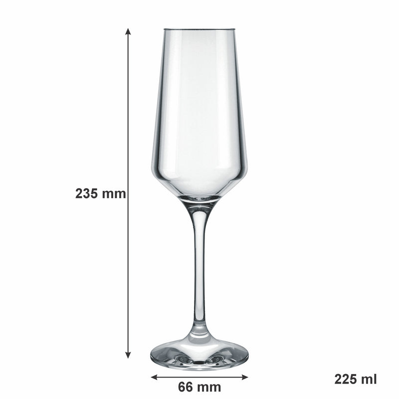 NADIR BRUNELLO STEMMED CHAMPAGNE FLUTE, (225ML)