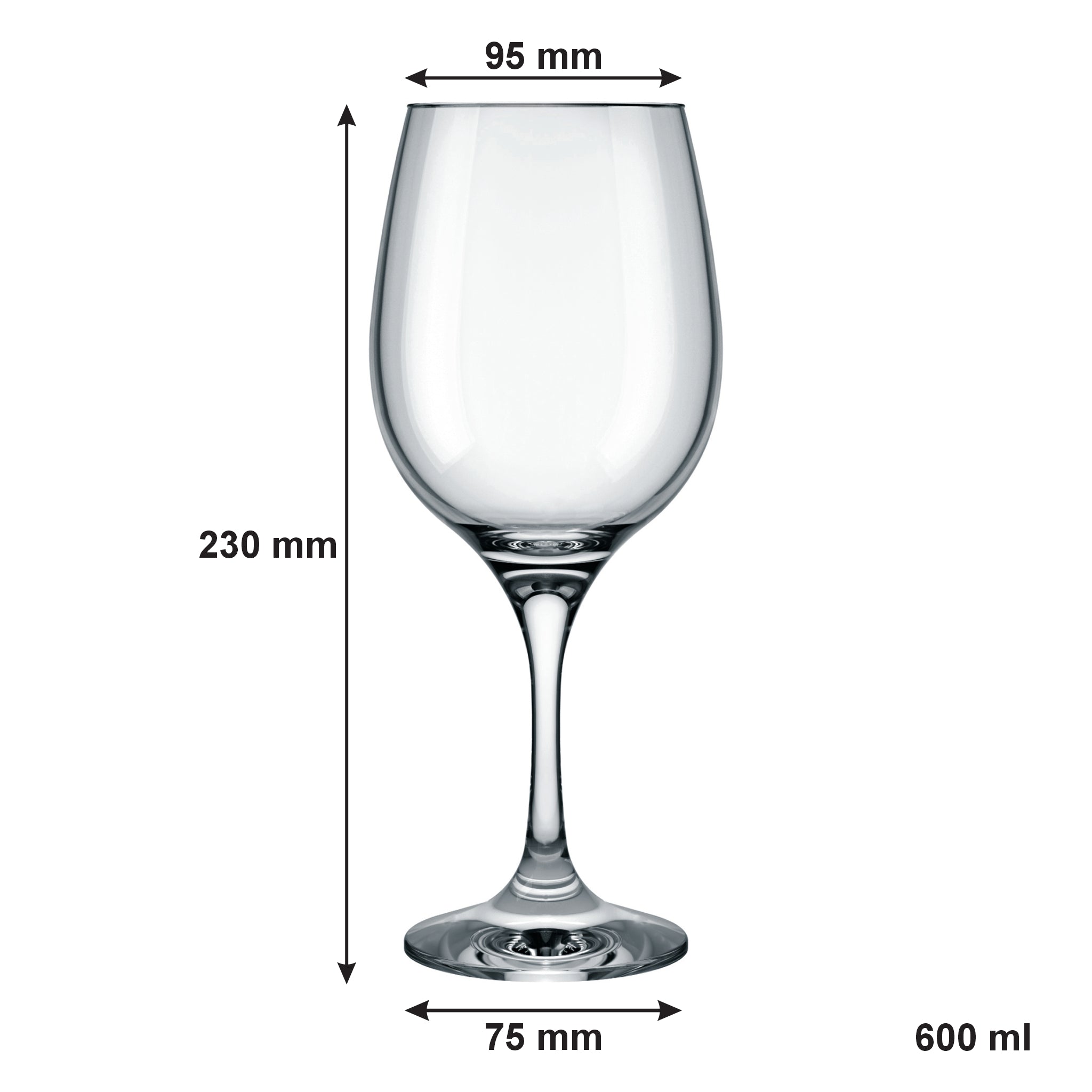 NADIR BARONE DEGUSTATION STEMMED  GLASS, 600ML