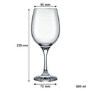 NADIR BARONE STEMMED DEGUSTATION GLASS, (600ML)
