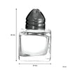REGENT MINI SQUARE SALT & PEPPER GLASS SHAKERS IN ACETATE BOX 6PK, 10ML
