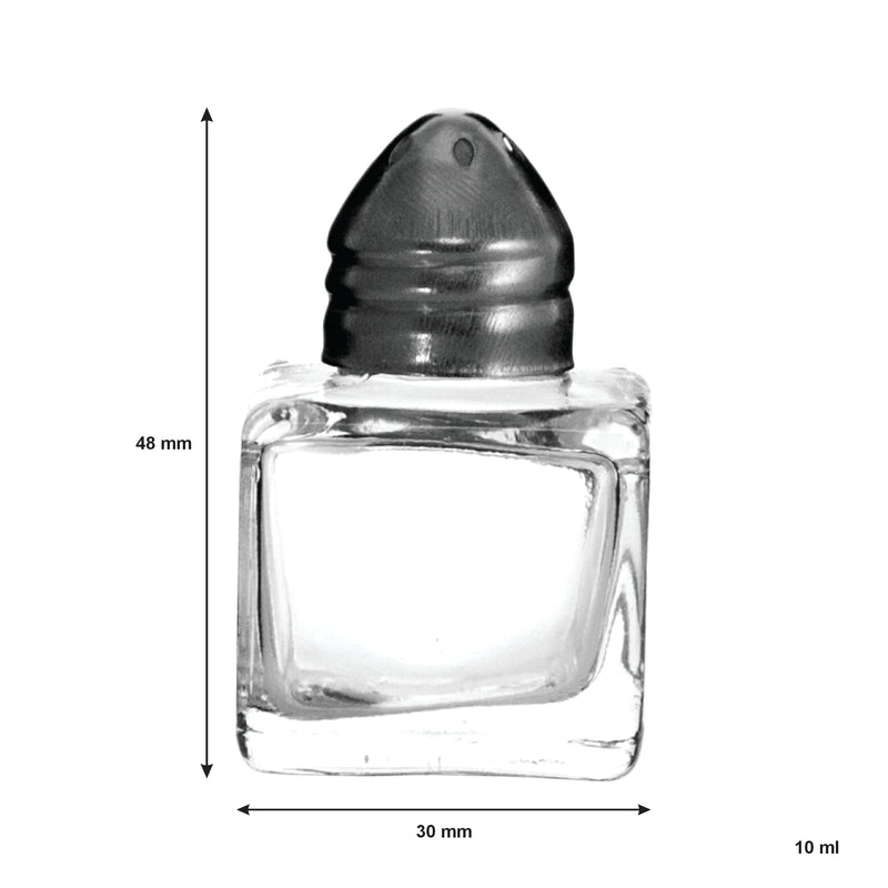 REGENT SMALL SALT & PEPPER GLASS SHAKERS IN ACETATE BOX 6 PACK, 10ML (48X30X30MM)