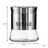 REGENT ROUND GLASS CANISTERS (T, C, S) WITH ST.STEEL COVERS 3PCS SET, 800ML