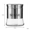 REGENT ROUND GLASS CANISTERS (T, C, S) WITH ST.STEEL COVERS 3PCS SET, 800ML