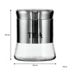 REGENT ROUND GLASS CANISTERS (T, C, S) WITH ST.STEEL COVERS 3PCS SET, 800ML