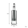 REGENT GLASS OIL & VINEGAR BOTTLES WITH ST STEEL COVERS 2PCS SET, 300ML