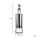 REGENT GLASS OIL & VINEGAR BOTTLES WITH ST STEEL COVERS 2 PIECE SET, 300ML (65MM DIAX245MM)