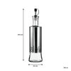 REGENT GLASS OIL & VINEGAR BOTTLES WITH ST STEEL COVERS 2 PIECE SET, 300ML (65MM DIAX245MM)