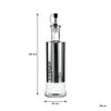 REGENT GLASS OIL & VINEGAR BOTTLES WITH ST STEEL COVERS 2PCS SET, 300ML