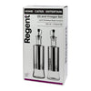 REGENT GLASS OIL & VINEGAR BOTTLES WITH ST STEEL COVERS 2PCS SET, 300ML