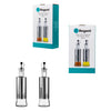 REGENT GLASS OIL & VINEGAR BOTTLES WITH ST STEEL COVERS 2 PIECE SET, 300ML (65MM DIAX245MM)