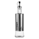 REGENT GLASS OIL & VINEGAR BOTTLES WITH ST STEEL COVERS 2 PIECE SET, 300ML (65MM DIAX245MM)