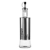 REGENT GLASS OIL & VINEGAR BOTTLES WITH ST STEEL COVERS 2 PIECE SET, 300ML (65MM DIAX245MM)