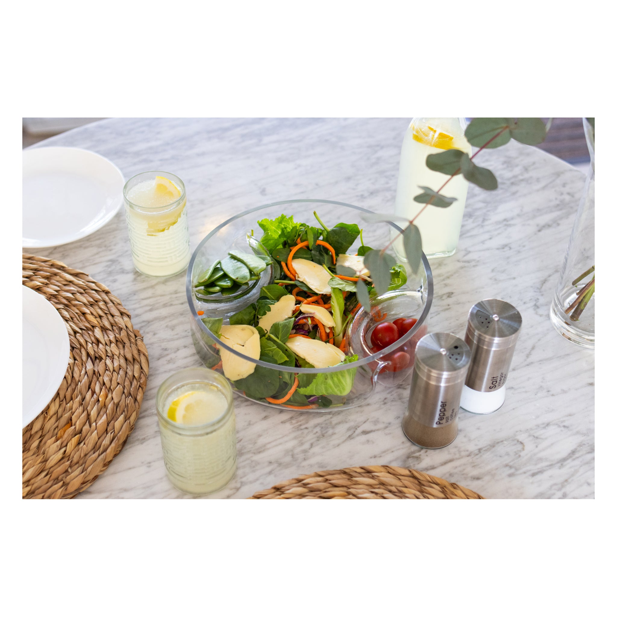 REGENT GLASS SALT & PEPPER SHAKERS WITH ST.STEEL COVERS 2PCS SET, 125ML