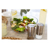 REGENT GLASS SALT & PEPPER SHAKERS WITH ST.STEEL COVERS 2PCS SET, 125ML