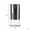 REGENT GLASS SALT & PEPPER SHAKERS WITH ST.STEEL COVERS 2PCS SET, 125ML