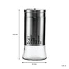 REGENT GLASS SALT & PEPPER SHAKERS WITH ST.STEEL COVERS 2PCS SET, 125ML