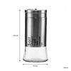 REGENT GLASS SALT & PEPPER SHAKERS WITH ST.STEEL COVERS 2PCS SET, 125ML