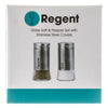 REGENT GLASS SALT & PEPPER SHAKERS WITH ST.STEEL COVERS 2PCS SET, 125ML