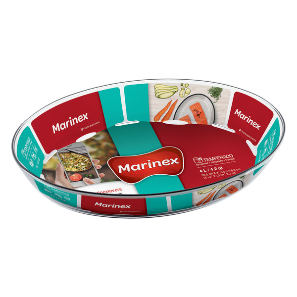 MARINEX OVAL BAKING DISH, 4LT (395X275X66MM)