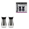 REGENT GLASS SALT & PEPPER SHAKERS WITH ST STEEL COVERS 2PCS SET, 125ML