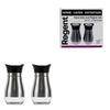 REGENT GLASS SALT & PEPPER SET WITH ST STEEL COVERS 2PK SET, 125ML