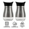 REGENT GLASS SALT & PEPPER SHAKERS WITH ST STEEL COVERS 2PCS SET, 125ML