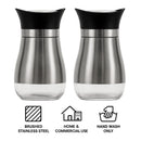 REGENT GLASS SALT & PEPPER SET WITH ST STEEL COVERS 2PK SET, 125ML