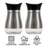 REGENT GLASS SALT & PEPPER SET WITH ST STEEL COVERS 2PK SET, 125ML