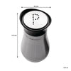 REGENT GLASS SALT & PEPPER SHAKERS WITH ST STEEL COVERS 2PCS SET, 125ML