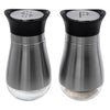 REGENT GLASS SALT & PEPPER SHAKERS WITH ST STEEL COVERS 2PCS SET, 125ML