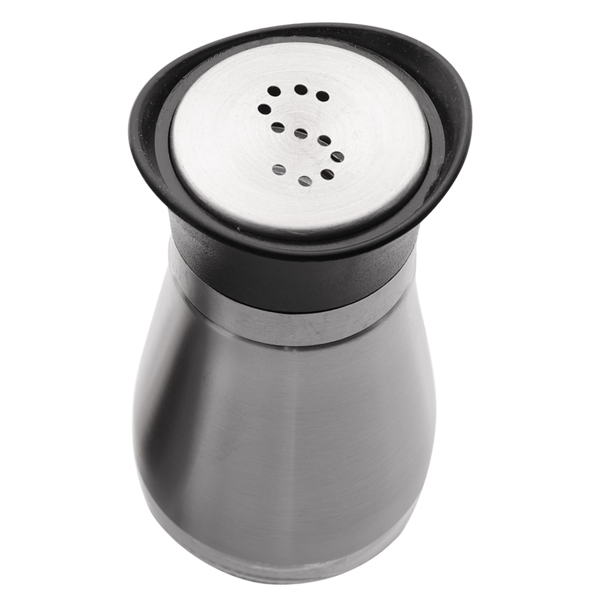 REGENT GLASS SALT & PEPPER SHAKERS WITH ST STEEL COVERS 2PCS SET, 125ML