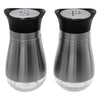 REGENT GLASS SALT & PEPPER SHAKERS WITH ST STEEL COVERS 2PCS SET, 125ML