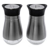 REGENT GLASS SALT & PEPPER SET WITH ST STEEL COVERS 2 PIECES, 125ML (55MMDIAX110MM)