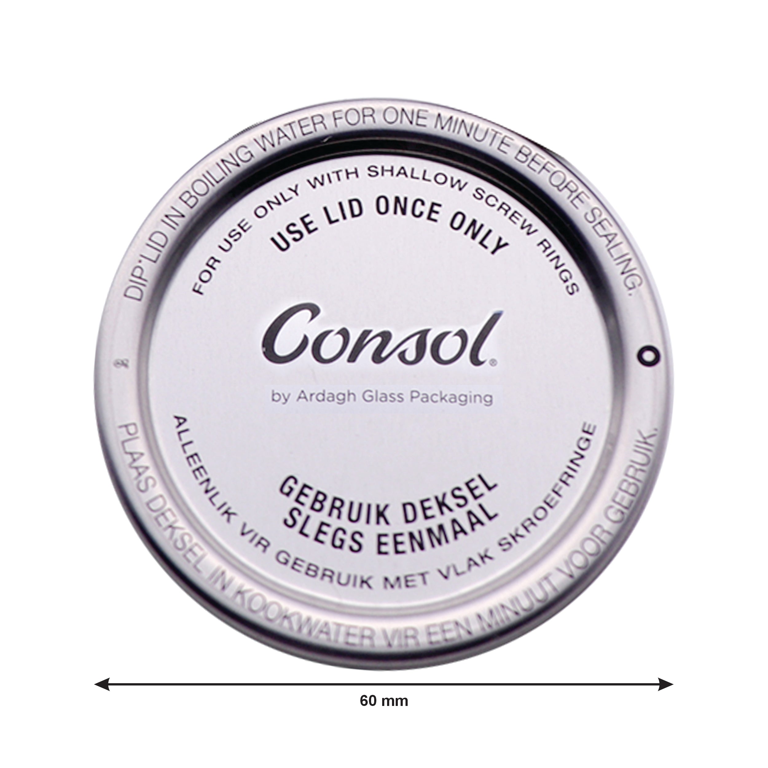 CONSOL PRESERVE JAR LID DOMES FOR 250ML JARS, 5PK