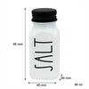 REGENT GLASS BLACK AND WHITE SALT & PEPPER SHAKERS IN A BLACK CADDY 3PCS SET, 85ML