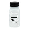 REGENT GLASS BLACK AND WHITE SALT & PEPPER SHAKERS IN A BLACK CADDY 3PCS SET, 85ML