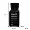 REGENT GLASS BLACK AND WHITE CONDIMENT SET IN A CADDY 5 PIECES, (250ML/85ML)