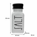 REGENT GLASS BLACK AND WHITE CONDIMENT SET IN A CADDY 5 PIECES, (250ML/85ML)