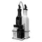 REGENT GLASS BLACK AND WHITE CONDIMENT SET IN A CADDY 5 PIECES, (250ML/85ML)