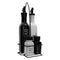 REGENT GLASS BLACK AND WHITE CONDIMENT SET IN A CADDY 5 PIECES, (250ML/85ML)