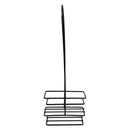 REGENT GLASS BLACK AND WHITE CONDIMENT SET IN A CADDY 5 PIECES, (250ML/85ML)